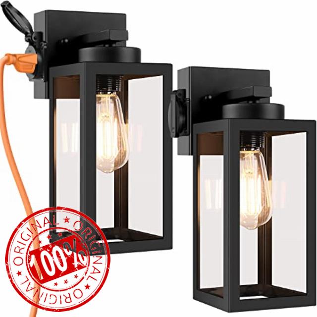 Bdrofn 2-Pack Porch Lights Outdoor Wall Lantern