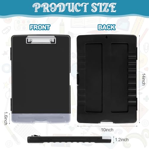 8.5 x 11 Inch Heavy Duty Plastic Nursing Clipboard Folder with Pen Holder A4 Medical Holder for Nurse Doctor Teacher Office