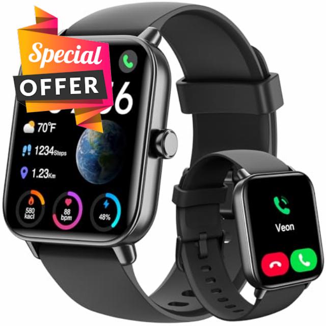 ENOMIR [2025 New] Smart Watch for Men - Alexa Built-in Fitness Tracker with Call Function&1.8" HD Touchscreen