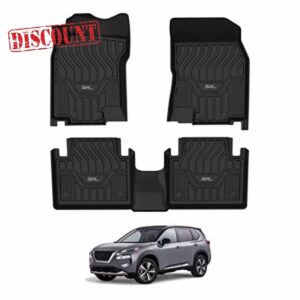 3W 2014-2020 Nissan Rogue Floor Mats Custom Fit for Nissan Rogue Accessories TPE All Weather Floor Liner