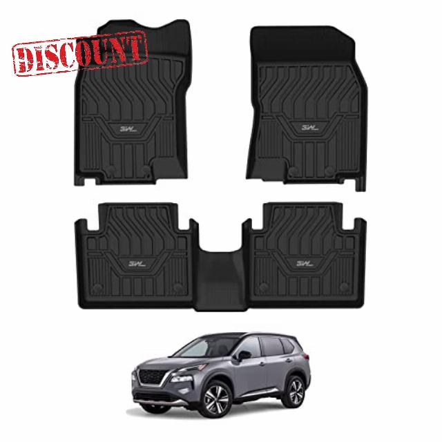 3W 2014-2020 Nissan Rogue Floor Mats Custom Fit for Nissan Rogue Accessories TPE All Weather Floor Liner