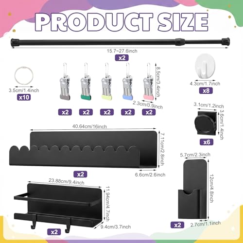 4 Magnetic Metal/Acrylic Book Shelf 2 Magnet Calendar Holder 6 Magnet Clip 2 Pen Holder 8 Hook 8 Ringer