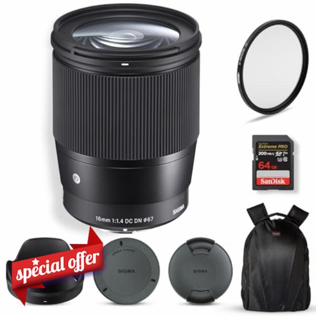 Sigma 16mm f/1.4 DC DN Contemporary Lens for Sony E | APS-C Format