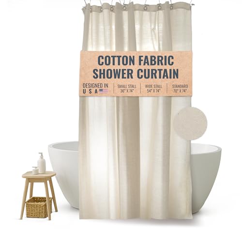 Light-Weight Washable natural Shower Curtain 36NC
