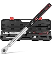 VANPO 3/8" Digital Torque Wrench 5–99.6 Ft-Lb (6.8–135 Nm), High-Contrast Backlit LCD, Fast-Adjus...