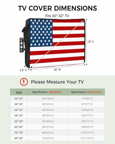 The USA Flag TV Screen Protectors for Outside TV
