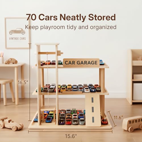 Toy Car Parking Garage Rank with Ramp & Lift