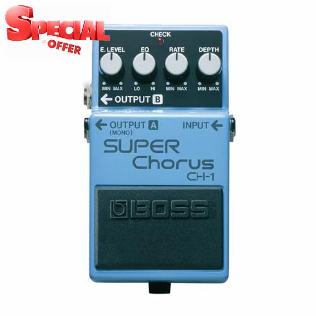 BOSS CH-1 SUPER Chorus | Classic Compact Chorus Effects Pedal | Cystal-Clear Tone for Guitar & Keyboards | Versatile Sound Shaping | Mono & Stereo Connectivity | Easy-to-Use Controls