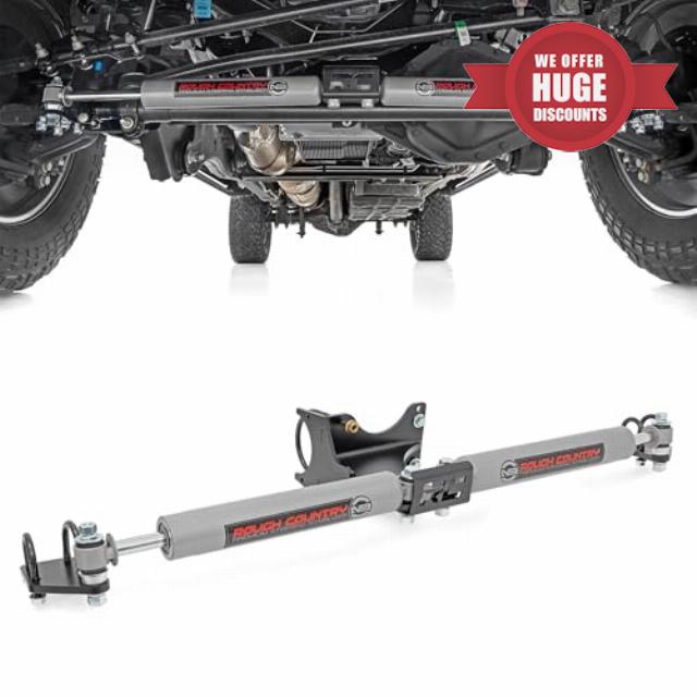 Rough Country N3 Dual Steering Stabilizer for 05-24 Ford Super Duty - 874913