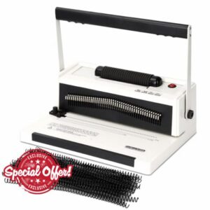 Vagbstu Spiral Coil Binding Machine with Electric Coil Inserter and Adjustable Side Margin