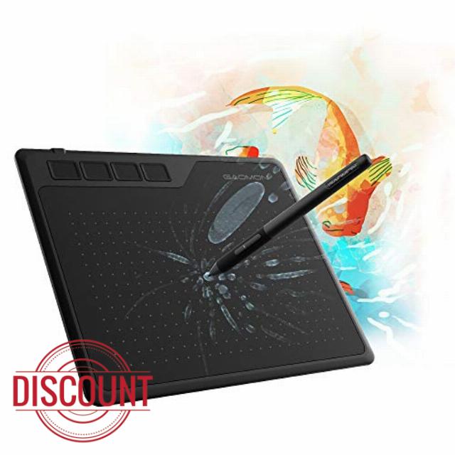 GAOMON S620 Drawing Tablet 6.5 x 4 Inch Graphics Tablet with 8192 Passive Pen 4 Customizable ExpressKeys for Digital Art