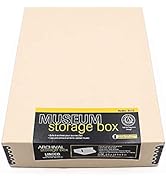 Lineco, 16x20x3 Black Museum Archival Storage Box, Drop Front Design. Acid-Free with Metal Edge. ...