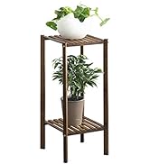 COPREE 5 Tier Rolling Bookcase, Bamboo 360 Rotating Bookshelf, Freestanding Storage Organizer Hol...