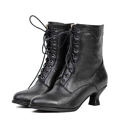 Women's Victorian Ankle Boots - Mid Calf