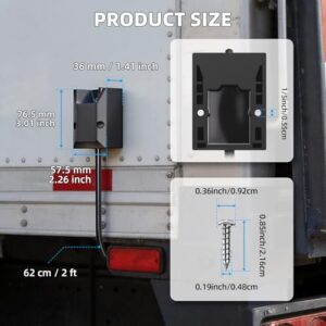 Waterproof 3 Way SPDT (ON)-Off-(ON) Rocker Switch with IP67 Cover & 2ft Wired for Marine Boat
