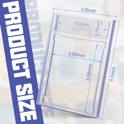 Acrylic Graded Card Slab Baseball Card Protectors with Label Position Fit for Sports Cards
