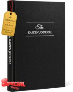 The Kaizen Journal for Self Improvement – Undated Daily Planner & Habit Tracker for Men & Women