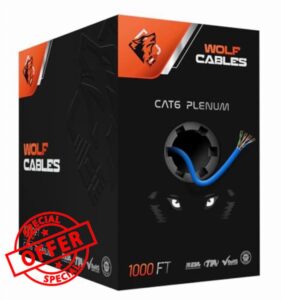 | Cat6 Cable 1000ft | Plenum CMP Rated | 23AWG