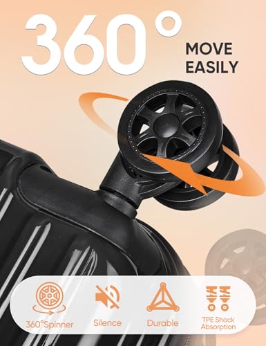 Built-In TSA Lock，Hard Shell Expandable Suitcases