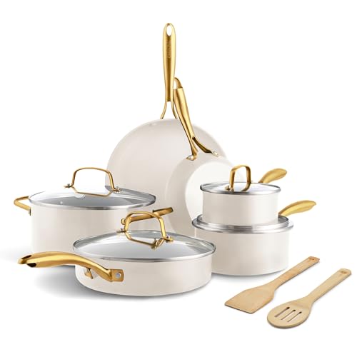 Ceramic PFAS-Free Pots & Pans with Lids