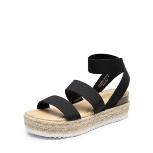 DREAM PAIRS Strappy Espadrille Platform Wedge Sandals for Women Dressy Summer