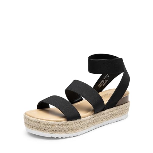 DREAM PAIRS Strappy Espadrille Platform Wedge Sandals for Women Dressy Summer