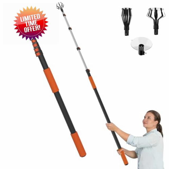 LAANPOLE 20FT Reach Light Bulb Changer for High Ceilings
