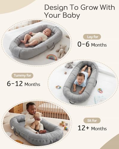 Pure Cotton Breathable Baby Nest Lounger