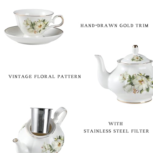22-Piece Tea Sets for Adults