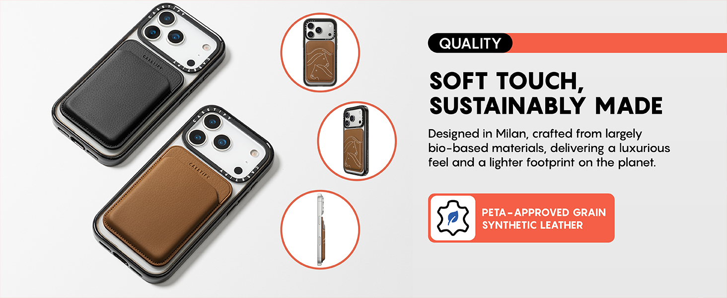CASETiFY Snappy BioVeg Horse Wallet - Tan