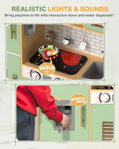 Children Pretend Toy Kitchen Set with Faucet