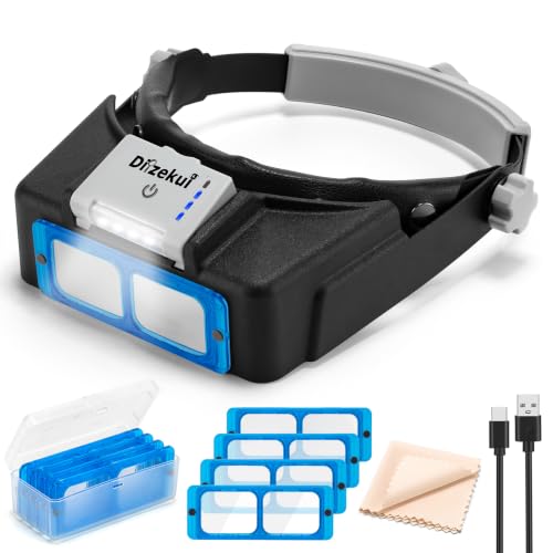 Rechargeable Head Mount Magnifier 1.5X to 3.5X