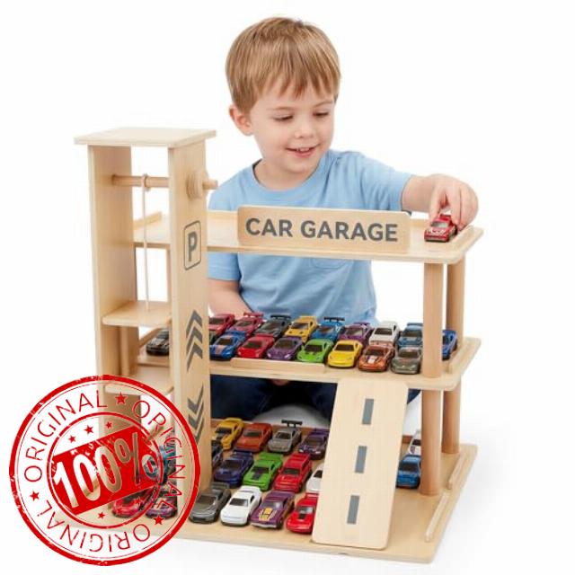Woodtoe Wooden Display Case for Hot Wheels & Matchbox