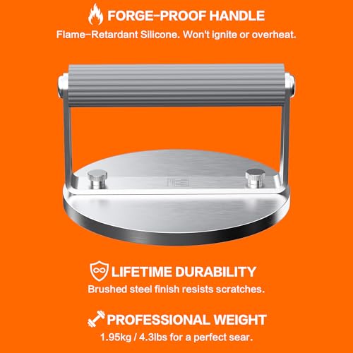 Fish & Salmon | Professional Meat & Seafood Weight |163mm Round BBQ Hot Plate Accessory BP1-01