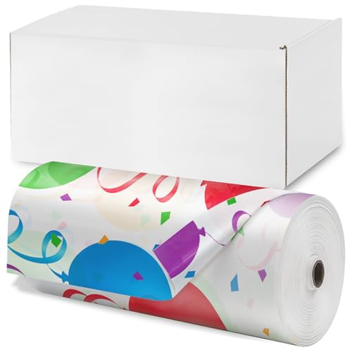 310 Ft X 54 in Disposable Tablecloth Balloon Table Cloth with Any Cut Sliding Cutters Premium Plastic Table Cover Roll for Party