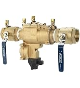 Febco 825Y Series 3/4" Bronze Reduced Pressure Zone Backflow Preventer Assembly, Quarter Turn Shu...