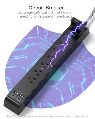 6 Outlets 4 USB Ports