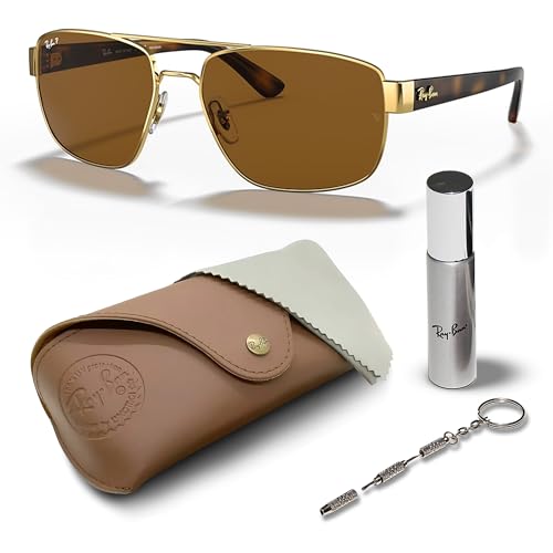 Ray-Ban RB3663 Square-Round Shaped Sunglasses for Men & Women with Official RAYBAN Eyewear Ki