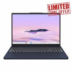 Lenovo Chromebook Plus i 15"- Professional Laptop - Google Gemini - Intel® 3 N355 CPU - 15.3" WUXGA IPS Display - 8GB RAM - 256GB Storage - Integrated Intel® Graphics - Cosmic Blue
