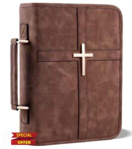Vegan Leather Bible Cover for Men & Women