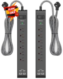 2 Pack Surge Protector Power Strip