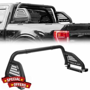 JOYTUTUS Roll Bar for Full-Size Truck Adjustable Chase Rack Pickup Sport Bar Compatible with F150