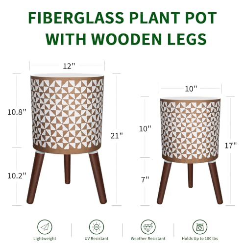 Big Gold Floral Embossed Flower Pots with Legs