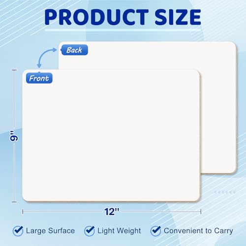 Double Sided Small White Board 9"x12" for Students and Teachers