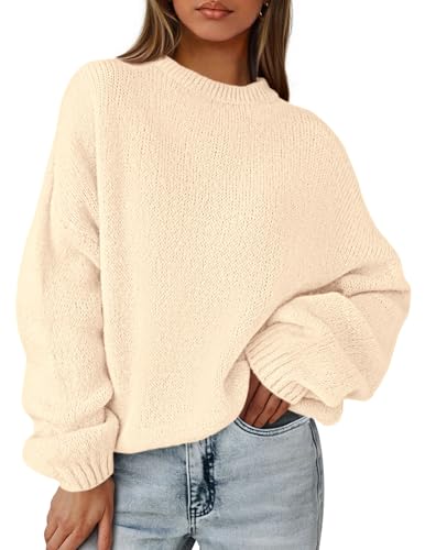 PRETTYGARDEN Women's Fall Oversized Sweaters Dressy Casual Long Sleeve Chunky Knit Winter Pullover Tops 2026 Holiday Outfits