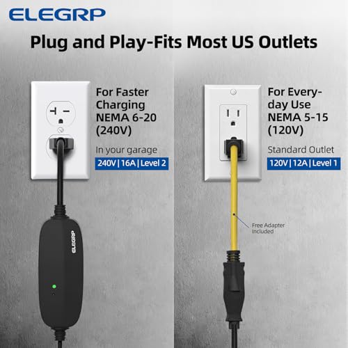 Portable J1772 Electric Car Charger