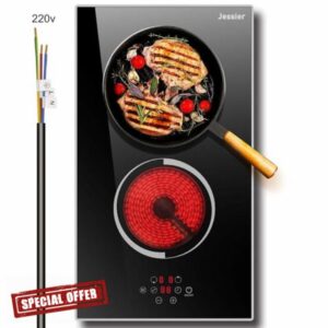 2 Burner Electric Cooktop - 12 Inch 3000W Built-in Ceramic Cooktop