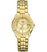 GUESS Classic Slim Stainless Steel + Gold-Tone Bracelet Watch. Color: Silver/Gold-Tone (Model: U0...