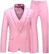 MOGU Mens Slim Fit Suit 2 Piece Tuxedo for Prom Business Wedding Dance (Suit Jacket + Pants)