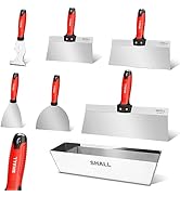 SHALL 8-In-1 Paint Scraper, Stainless Steel Paint Remover Scraper Tool, Putty Knife with Hammer E...